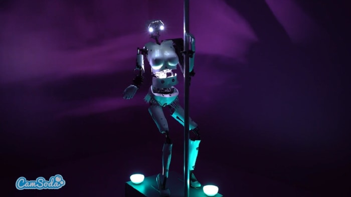 Møt Cardi-Bot, en strippebot opprettet av CamSoda som deltar i ukentlige kamshow på nettstedet.