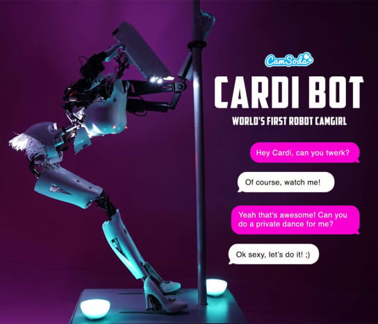 Cardi-Bot er utstyrt for å etterligne menneskelig oppførsel og er programmert med teknologi for naturlig språkbehandling som lar henne snakke skittent.