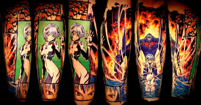Joey Hamilton-japán anime tetoválás