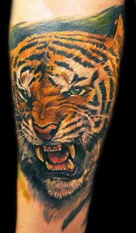 Joey Hamilton-Roaring Tiger Tattoo