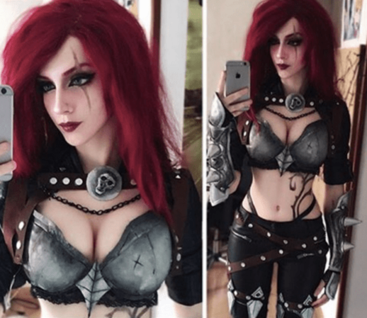 nerdy-girl-in-League-of-Legends-katarina-cosplay