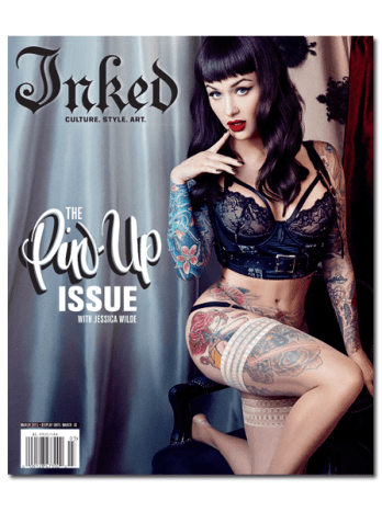 Jessica Wilde, The Pin-Up Issue, mars 2015 “Gracing the cover of INKED Magazine was the launch point of my model karriere”
