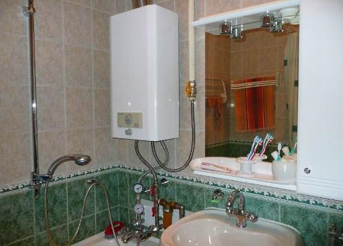 Boiler in de badkamer