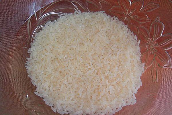 spoel de rijst af