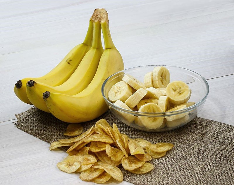 heerlijke gedroogde bananen
