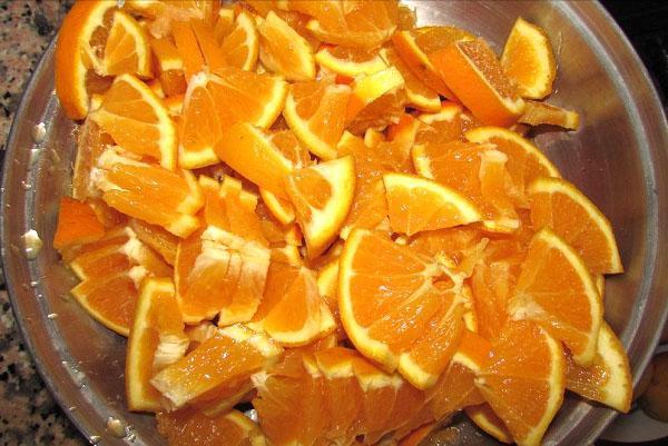 sinaasappels snijden