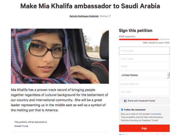 Ez a tényleges petíció és egy link, ha el akar menni és aláírni itt.