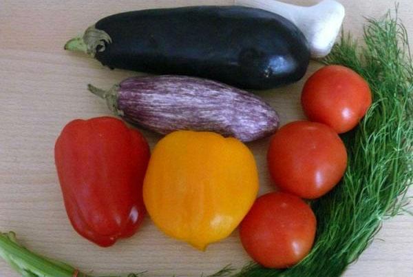 groenten en kruiden voor salade