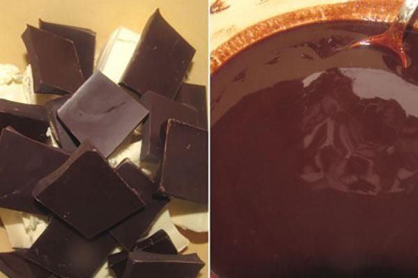 otopite maslac i čokoladu u vodenoj kupelji