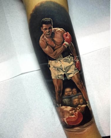 Slakter tatoverte dette stykket kort tid etter at Ali passerte i år.