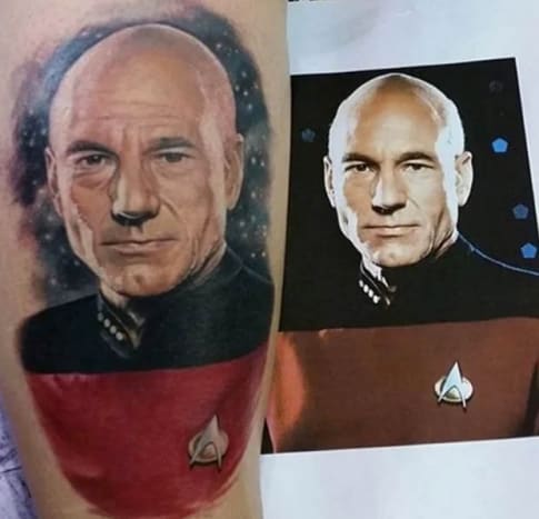 Tudjuk, hogy ez az érvelés gyakran örökkön örökké tarthat, de mi vagyunk a Picard csapat. Melissa Valiquette tetoválása