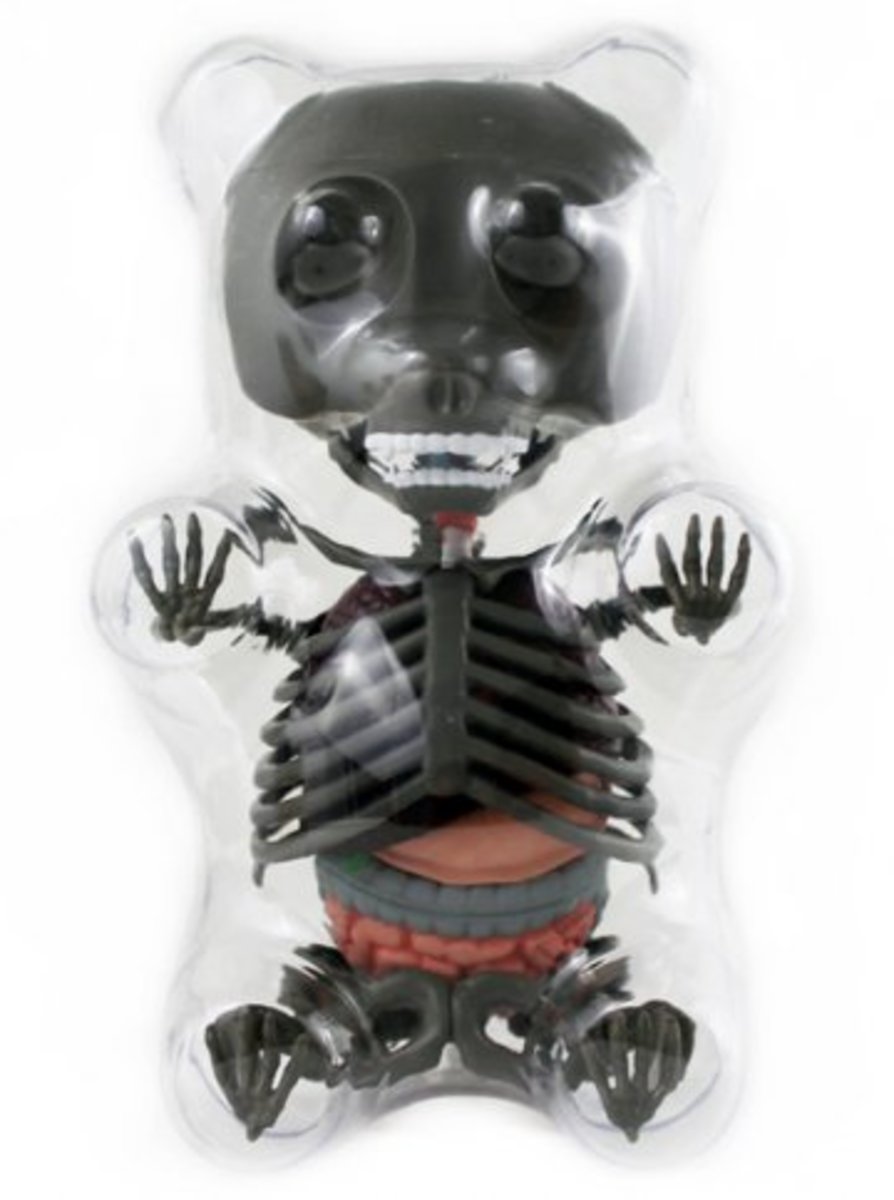 Tilgjengelig på INKEDSHOP.COM: Limited Edition Anatomy Gummy Bear (grå)