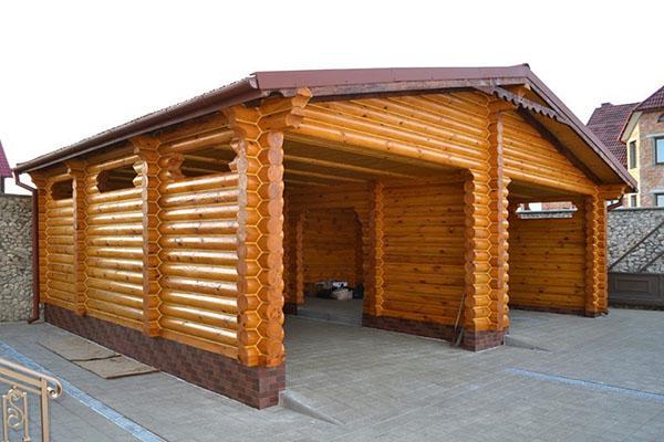 garage gemaakt van hout