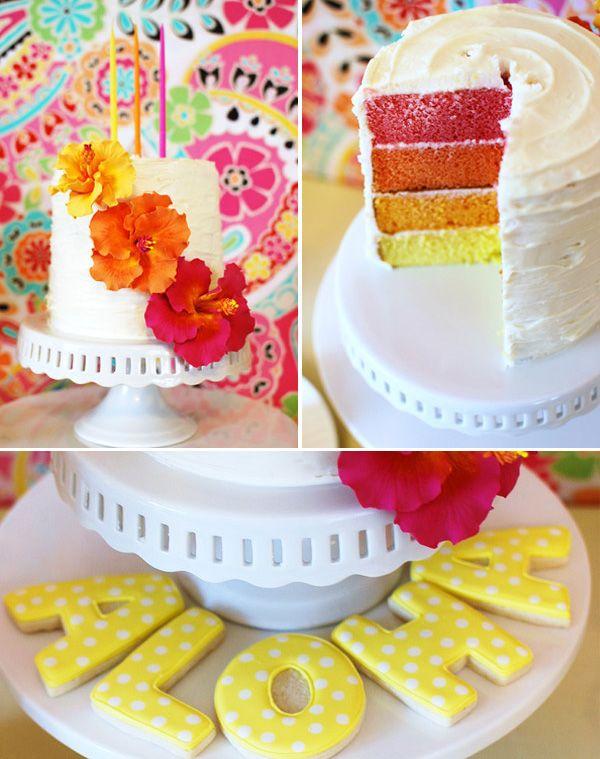 Summer Birthday Party For Girls_Aloha Cake