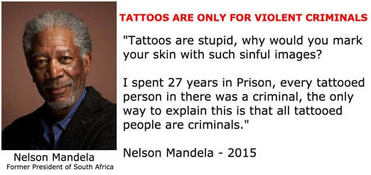 Det er Morgan Freeman. Og Nelson Mandela sa aldri det. I tillegg hadde Mandela vært død i to år innen 2015 ...