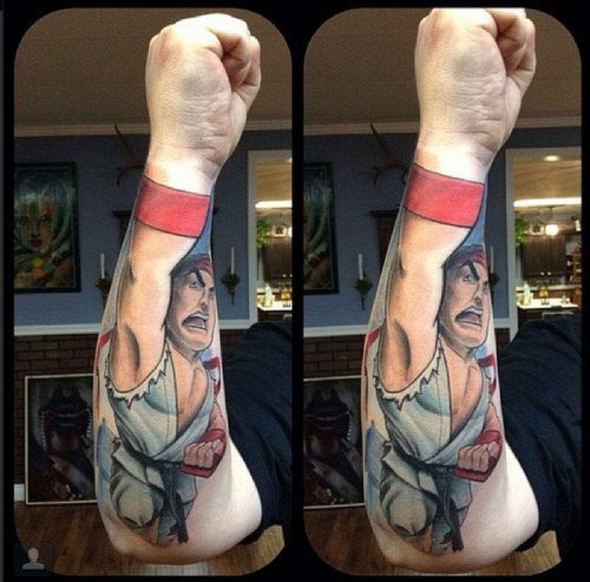 Street Fighter -tatovering av Schwab