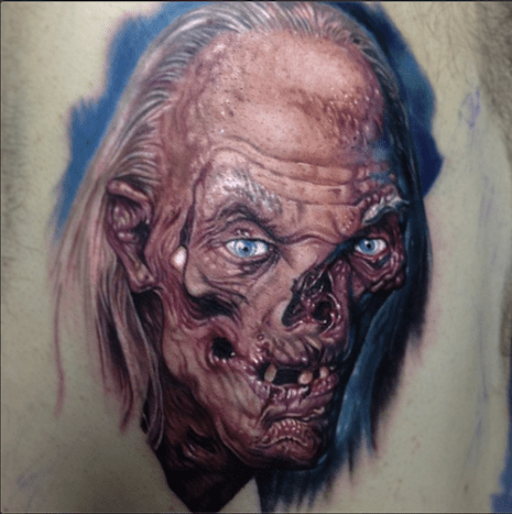 Paul Acker Zombie Tattoo Color Horror