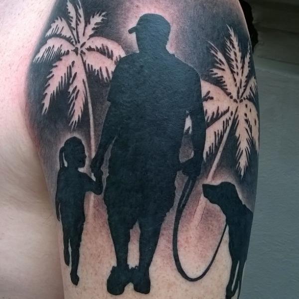 Sziluett családi tetoválás