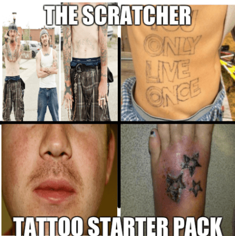 Skraperen er teknisk sett ikke en tatoverer, men han er fortsatt en uheldig bivirkning av bransjen. Skraperen kan bli bestilt rekvisita fra eBay, og skryter av sine