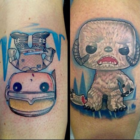 Wampa és Luke Skywalker tetoválás