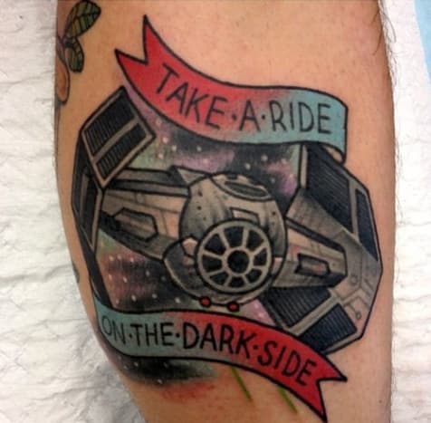 TIE bombázó vadász Star Wars tetoválás