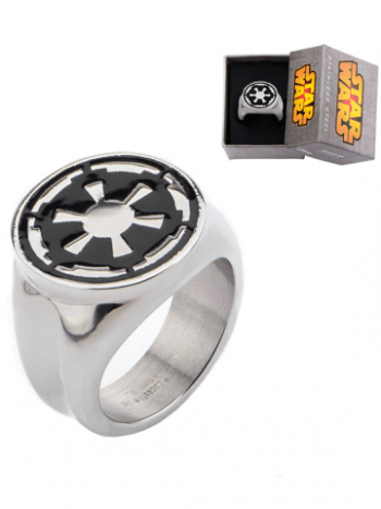 Rozsdamentes acél Star Wars császári szimbólum gyűrű Inox ékszerek
