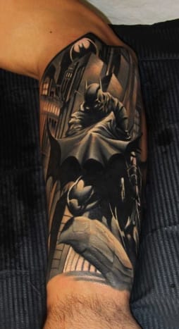 Dark Night (Batman) tatovering av Piotr Deadi Dedel