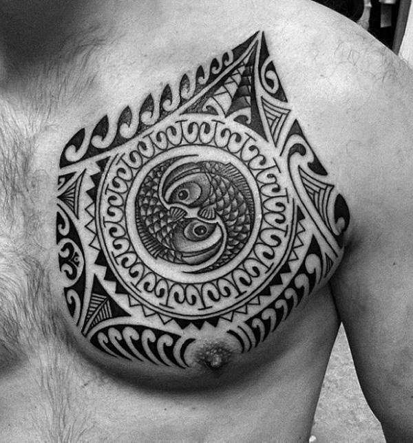 Marquesan mell tetoválás tervezés