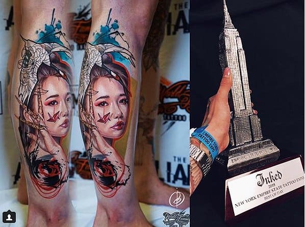 תמונה באמצעות @pirojenko_tattoo אמן הקעקועים הרוסי הזה זכה בשני פרסים, אחד על 