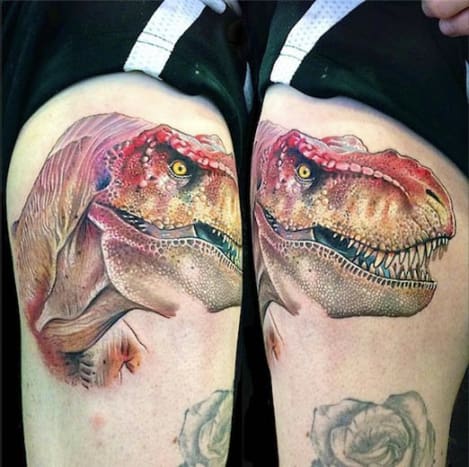 Dette onde dyret ble tatovert av David Corden.