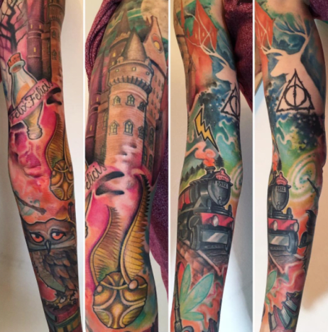 harry potter ermet arm tatovering