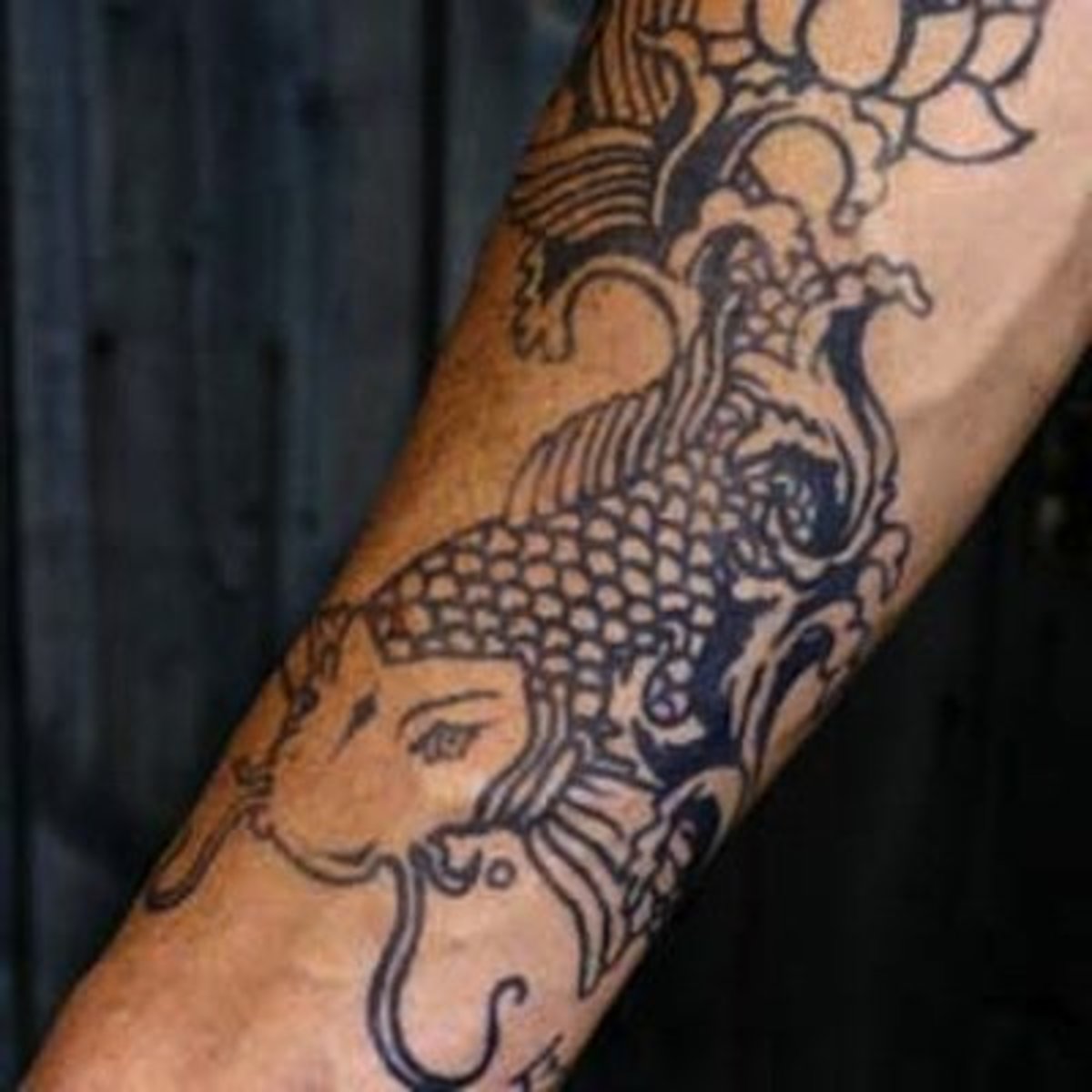 Midlertidig tatovering av Jagua fisk