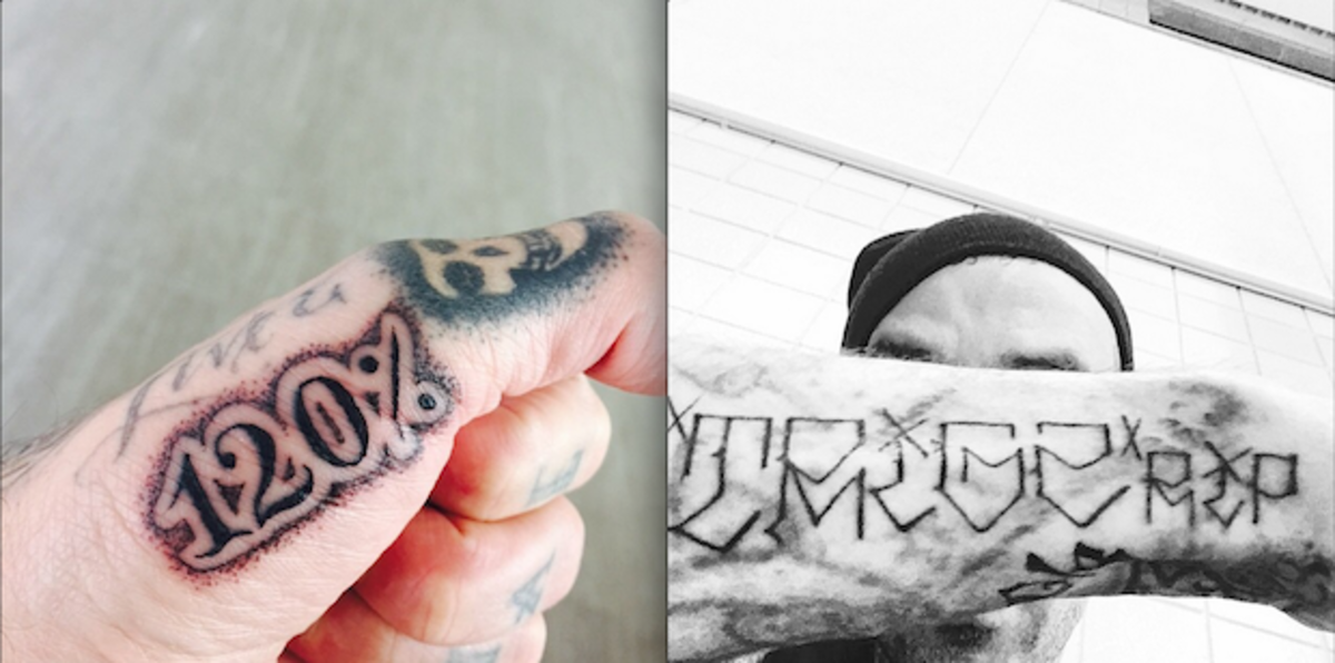 Tetoválások: Chuey Quintanar (balra) és nagy alvások (jobbra)