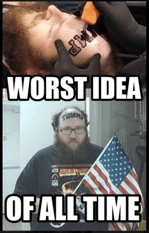 Trump Tattoo Meme fra April Fools Day