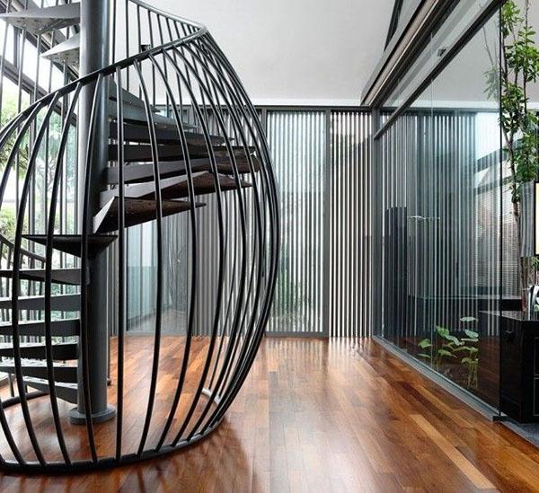 futuristički dizajn spiralnih stubišta