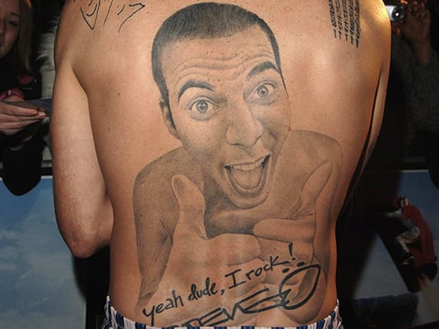 For flere år siden fikk realitystjernen og den verdensberømte prankeren Steve-O fra Jackass-serien en tatovering av sitt eget portrett.