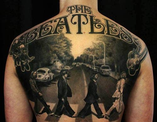 Milyen elképesztően gyönyörű Beatles tetoválás.